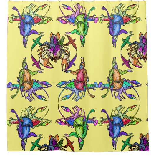 Unwahrscheinlicher Hummer Duschvorhang (Vorderseite)