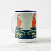 Unwesentliche Arbeitskräfte der Regierung Zweifarbige Tasse (Vorderseite Links)