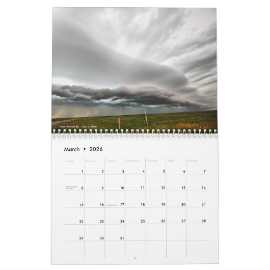 Unwetter-Kalender Kalender (Mär 2026)