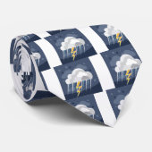 Unwetter-Sturm-Ikone Krawatte (Gerollt)