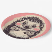 Unwiderstehlich Niedlicher Igel Hedgie Pappteller (Schrägansicht)