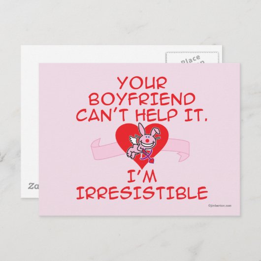 unwiderstehlich postkarte (Vorne/Hinten)