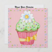 Unwiderstehliche Cupcake-Einladungen - SRF Einladung (Vorne/Hinten)