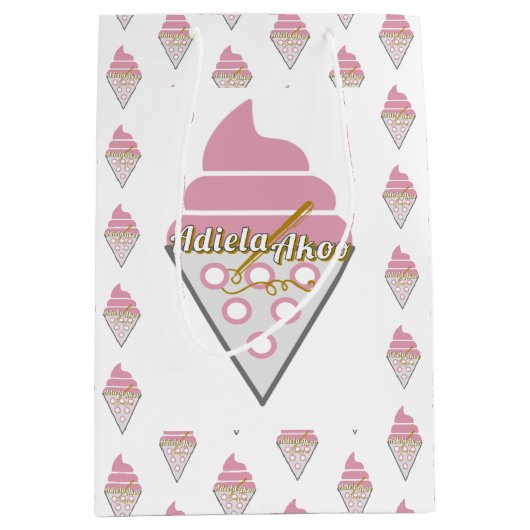 Unwiderstehliche Eiscreme-Geschenktasche von Adiel Mittlere Geschenktüte (Vorderseite)