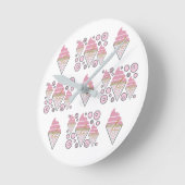 Unwiderstehliche Eiscreme Runde Wanduhr (Winkel)