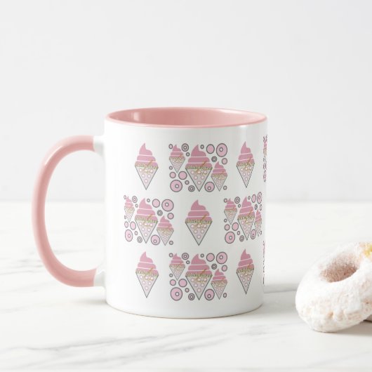 Unwiderstehliche Eiscreme Tasse (Mit Donut)