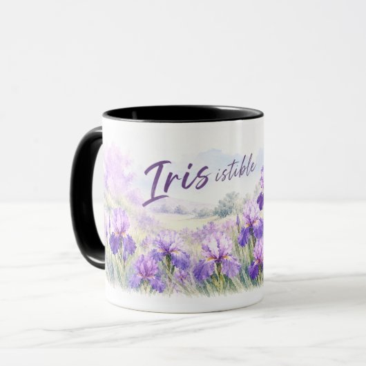 Unwiderstehliche Iris für Frühlingsgärtner Tasse (Vorderseite Links)
