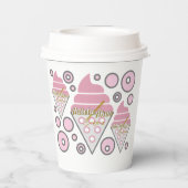 Unwiderstehliche Papiersorten aus Eiscreme Pappbecher (Rückseite)