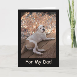 Unwiderstehliche Pitbull Porch Dog Vatertag Karte