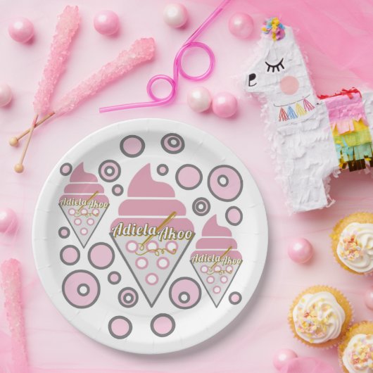 Unwiderstehliche Teller aus dem Eiskrem (Party)