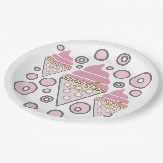 Unwiderstehliche Teller aus dem Eiskrem (Schrägansicht)