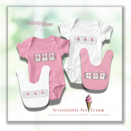 Unwiderstehlicher Eiscreme Bodysuit von Adiela Ako Baby Strampler