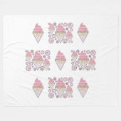 Unwiderstehliches Eiscreme Fleecedecke (Vorderseite (Horizontal))