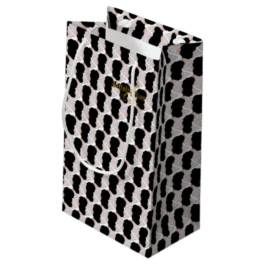 Unwiderstehliches Eiscreme Geschenktasche Kleine Geschenktüte (Rückseite Schrägansicht)