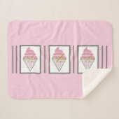 Unwiderstehliches Eiscreme Sherpa Blanket - Adiela Sherpadecke (Vorderseite (Horizontal))