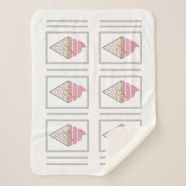 Unwiderstehliches Eiscreme Sherpa Blanket Sherpadecke