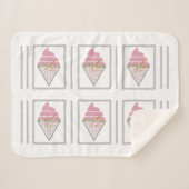 Unwiderstehliches Eiscreme Sherpa Blanket Sherpadecke (Vorderseite (Horizontal))