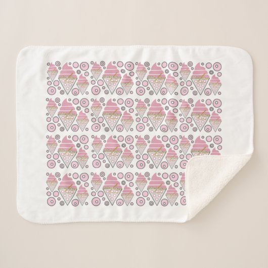 Unwiderstehliches Eiscreme Sherpadecke (Vorderseite (Horizontal))