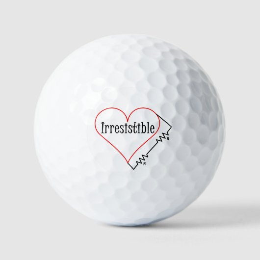 Unwiderstehliches Herz Golfball (Vorderseite)