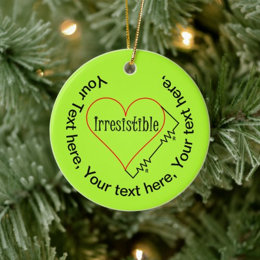 Unwiderstehliches Herz Keramik Ornament (Baum)