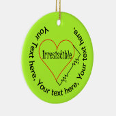 Unwiderstehliches Herz Keramik Ornament (Rechts)