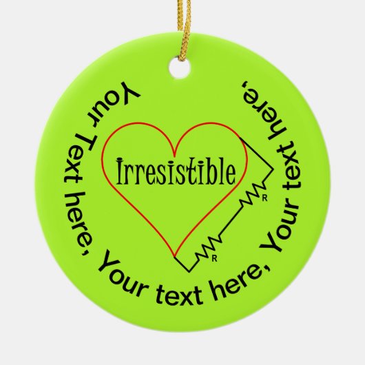 Unwiderstehliches Herz Keramik Ornament (Vorne)