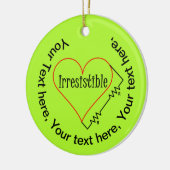 Unwiderstehliches Herz Keramik Ornament (Links)