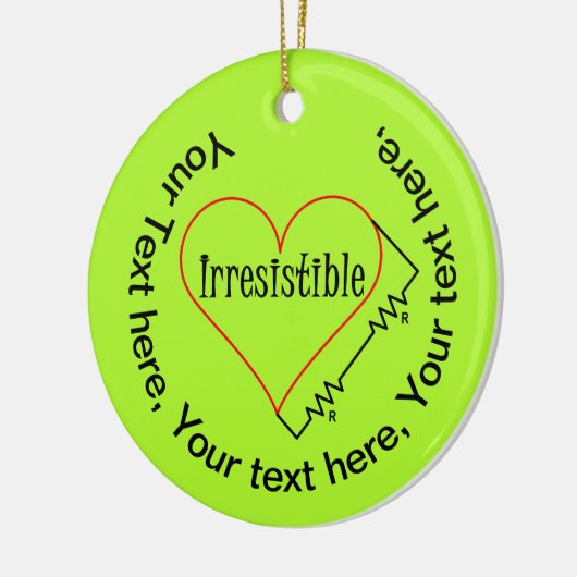Unwiderstehliches Herz Keramik Ornament (Links)