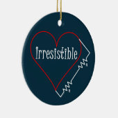 Unwiderstehliches Herz Keramik Ornament (Rechts)