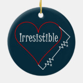 Unwiderstehliches Herz Keramik Ornament (Hinten)