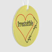 Unwiderstehliches Herz Ornament (Vorderseite)