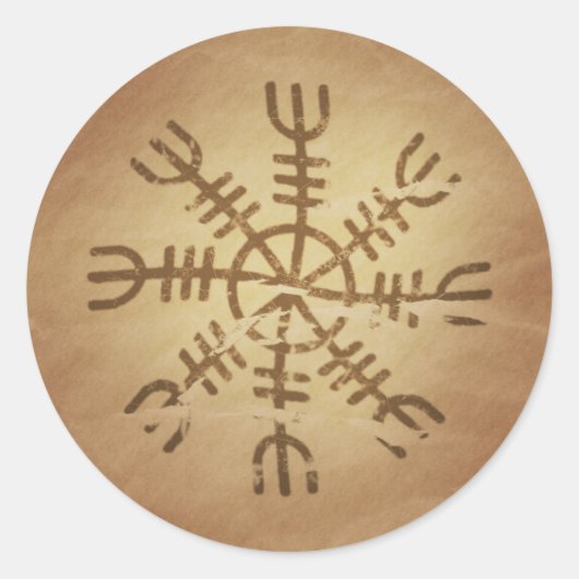 Unwiderstehlichkeit Alte isländische Magie Runder Aufkleber (Vorderseite)