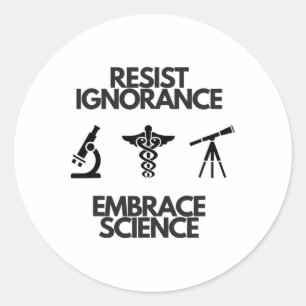 Unwissenheit im Umgang mit den wissenschaftlichen  Runder Aufkleber