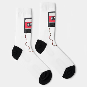 Unwound Cassette Tape Mixtape Retro Vintage Socken