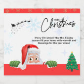 Unwrap Joy: Best Holiday Gift! Schaumweinetikett (Einzelnes Label)