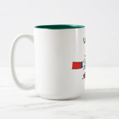 Unwrap the Magic Christmas Gift Zweifarbige Tasse (Links)