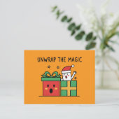 Unwrap the Magic Christmas Postkarte (Stehend Vorderseite)