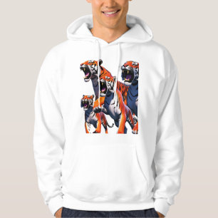 Unzähmtes Roar: Tiger im Flug Hoodie