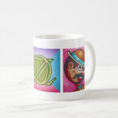 Unze-Kaffee-Tasse - Unze mit vielfarbigem u. Kaffeetasse (VorderseiteRechts)