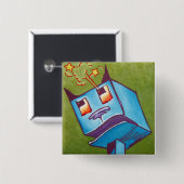 Unze Pinback - das benommene Button (Vorne & Hinten)