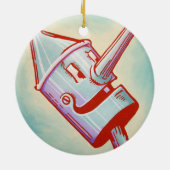 Unze-Verzierung - Zinn-Mann Keramikornament (Hinten)