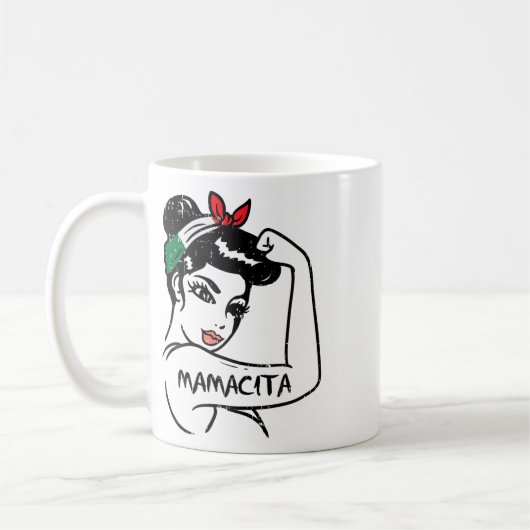 Unzerbrechlich mexikanische Rosie Woman Mamacita C Kaffeetasse (Links)