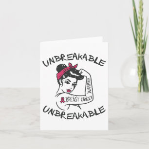 Unzerbrechlich rosa Brustkrebs - Krieger-Überleben Karte
