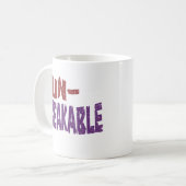 Unzerbrechliche Bold- und Resilient-Typografie Kaffeetasse (Vorderseite Links)