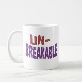 Unzerbrechliche Bold- und Resilient-Typografie Kaffeetasse