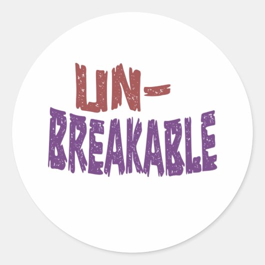 Unzerbrechliche Bold- und Resilient-Typografie Runder Aufkleber (Vorderseite)