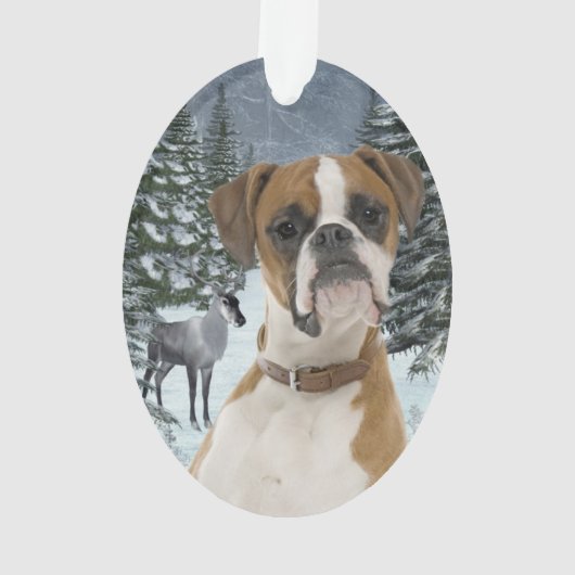 Unzerbrechliche Boxer-Ornament Ornament (Rückseite)