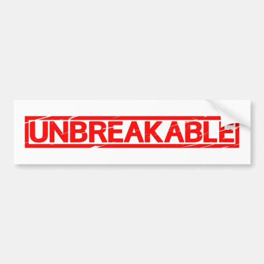 Unzerbrechliche Briefmarke Autoaufkleber (Vorne)