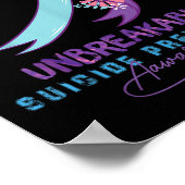 Unzerbrechliche Depression Suizidprävention Poster (Ecke)