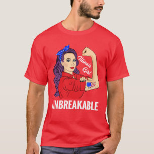Unzerbrechliche Frauen aus Illinois Mädchen IL Sta T-Shirt